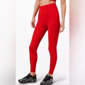Red Lululemon Align Leggings